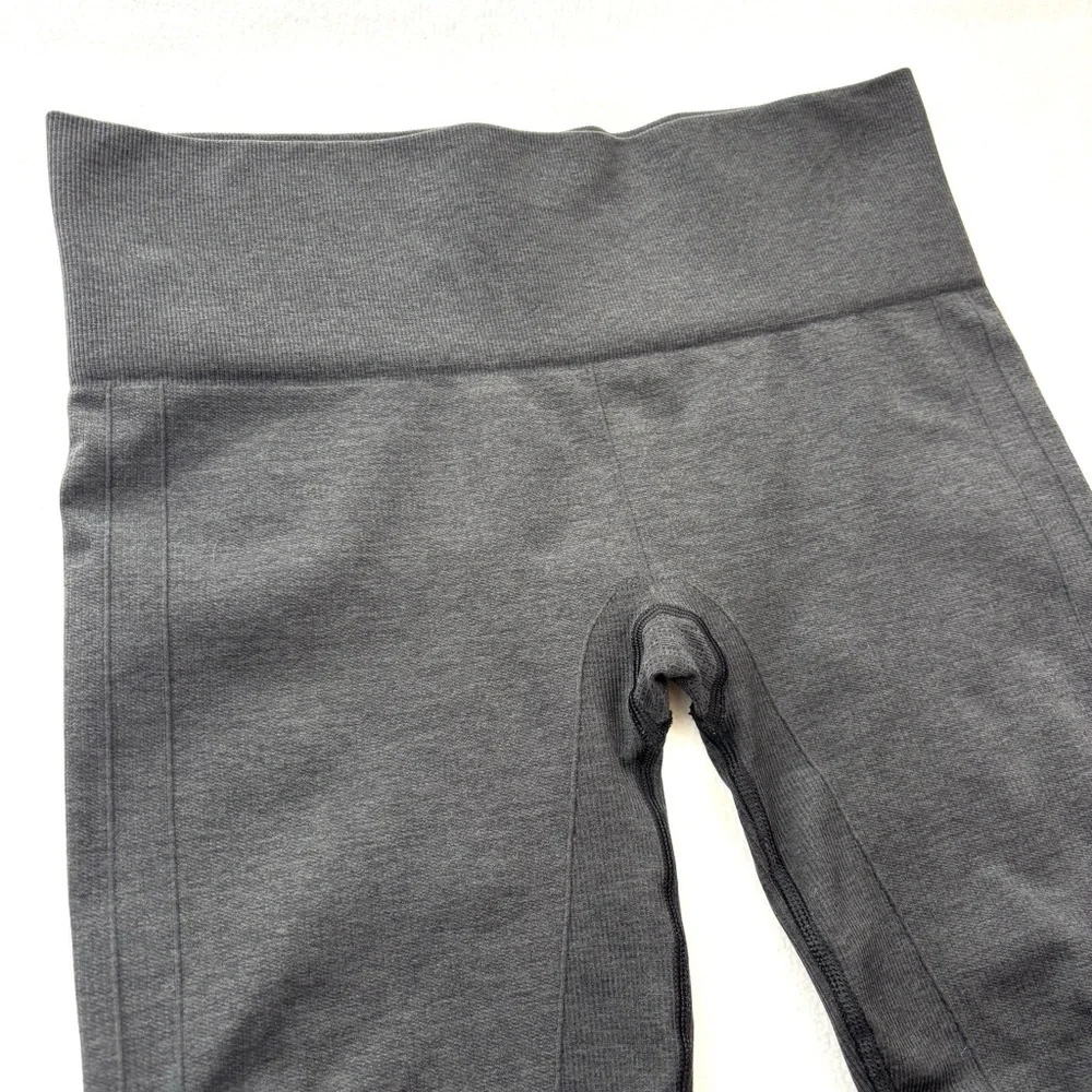 Lululemon Dark Gray in The Flow Crop Scrunch Midrise Compression‎ Capri Leggings